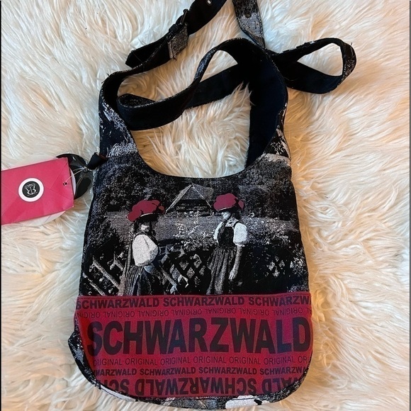 Nwt Robin Ruth Original Cloth Zipper Crossbody Schwarzwald - Picture 2 of 4